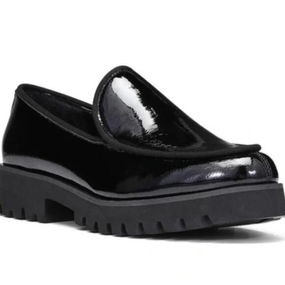 Donald J. Pliner Glossy Black Loafers - Picture 1 of 7